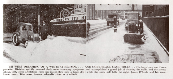 “We were dreaming of a white Christmas…and our dreams came true”—Winchester Ave. in a Christmas snowstorm