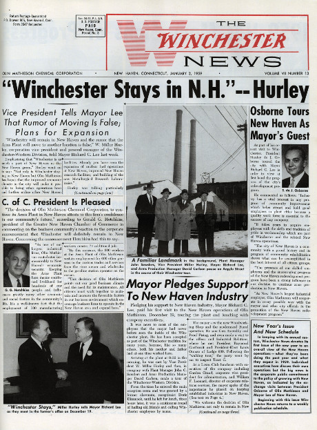 The Winchester News- January 2, 1959, Headline: Winchester Stays in N.H.